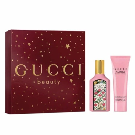 Gucci Flora Gorgeous Gardenia Eau De Parfum Spray 50ml Set 2 Parti